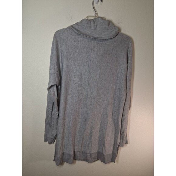 Joan Vass New York Knit Sweater Cowl Neck Business Casual Gray Womens Size Large - Picture 3 of 8